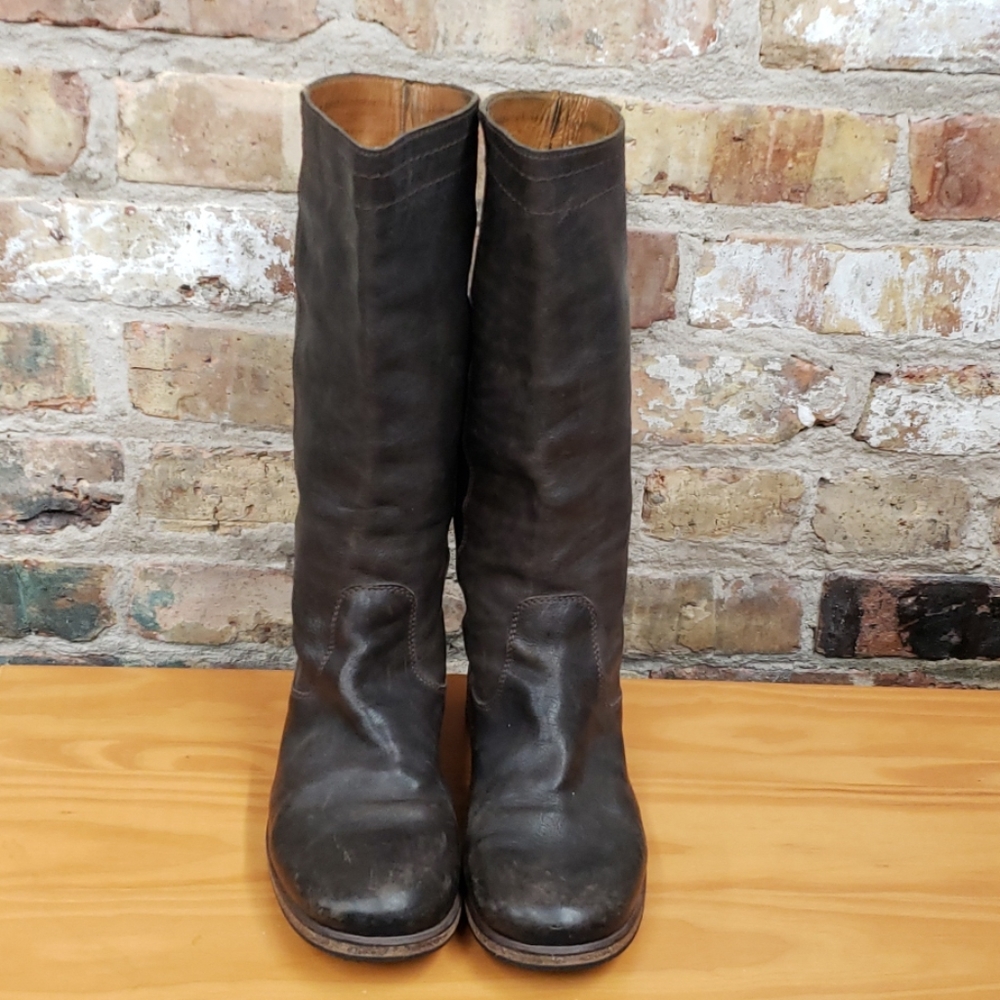 Fiorentini & Baker dark brown moto boots